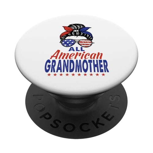 All American Grandmother Sunglasses USA Flag 4th of July PopSockets Klebender PopGrip All American Grandmother Sunglasses USA Flag 4th of July PopSockets Klebender PopGrip von All American 4th of July Matching Family