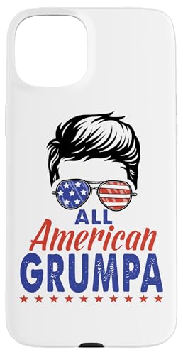 All American Grumpa Sunglasses USA Flag 4th of July Hülle für iPhone 15 Plus All American Grumpa Sunglasses USA Flag 4th of July Hülle für iPhone 15 Plus von All American 4th of July Matching Family