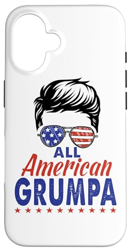 All American Grumpa Sunglasses USA Flag 4th of July Hülle für iPhone 16 von All American 4th of July Matching Family