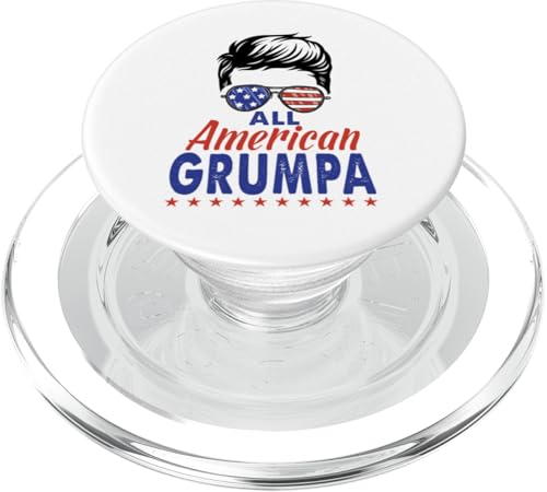 All American Grumpa Sunglasses USA Flag 4th of July PopSockets PopGrip für MagSafe All American Grumpa Sunglasses USA Flag 4th of July PopSockets PopGrip für MagSafe von All American 4th of July Matching Family