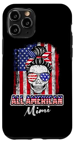 All American Mimi Patriotic Messy Bun Skull USA 4th Of July Hülle für iPhone 11 Pro All American Mimi Patriotic Messy Bun Skull USA 4th Of July Hülle für iPhone 11 Pro von All American 4th of July Matching Family