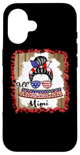 All American Mimi Patriotic Messy Bun Usa Flag 4th of July Hülle für iPhone 16 All American Mimi Patriotic Messy Bun Usa Flag 4th of July Hülle für iPhone 16 von All American 4th of July Matching Family