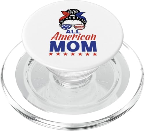 All American Mom Sunglasses USA Flag 4th of July PopSockets PopGrip für MagSafe All American Mom Sunglasses USA Flag 4th of July PopSockets PopGrip für MagSafe von All American 4th of July Matching Family