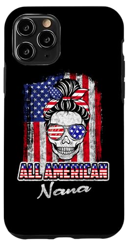 All American Nana Patriotic Messy Bun Skull USA 4th Of July Hülle für iPhone 11 Pro All American Nana Patriotic Messy Bun Skull USA 4th Of July Hülle für iPhone 11 Pro von All American 4th of July Matching Family