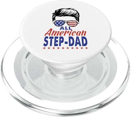 All American Step-Dad Sunglasses USA Flag 4th of July PopSockets PopGrip für MagSafe All American Step-Dad Sunglasses USA Flag 4th of July PopSockets PopGrip für MagSafe von All American 4th of July Matching Family