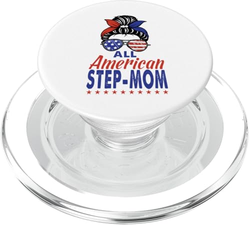 All American Step-Mom Sunglasses USA Flag 4th of July PopSockets PopGrip für MagSafe All American Step-Mom Sunglasses USA Flag 4th of July PopSockets PopGrip für MagSafe von All American 4th of July Matching Family