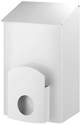 ALL CARE 13048 Dutch Bins AC LBS 7 EP Hygienebehälter und Hygienebeutelhalter mit Klappdeckel - Wandmontage - Weiß pulverbeschichtet von All Care