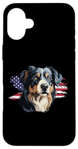 Australian Shepherd, US-Flagge in Notlage Hülle für iPhone 16 Plus Australian Shepherd, US-Flagge in Notlage Hülle für iPhone 16 Plus von All Dog Breeds