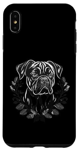 Boxer Hund Blumenkranz - Graustufen-Vektorgrafiken Hülle für iPhone XS Max Boxer Hund Blumenkranz - Graustufen-Vektorgrafiken Hülle für iPhone XS Max von All Dog Breeds