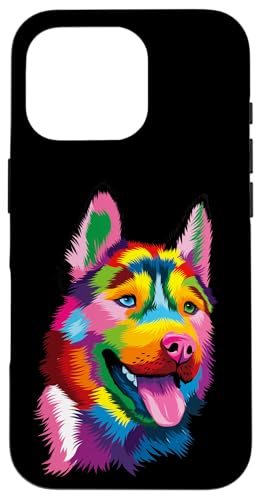 Bunte sibirische Husky-Kunst - lebendiges Husky-Design Hülle für iPhone 16 Pro Bunte sibirische Husky-Kunst - lebendiges Husky-Design Hülle für iPhone 16 Pro von All Dog Breeds