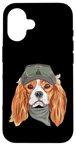 Cavalier King Charles Spaniel Hundegesicht mit Hut und Bandana Hülle für iPhone 16 Cavalier King Charles Spaniel Hundegesicht mit Hut und Bandana Hülle für iPhone 16 von All Dog Breeds