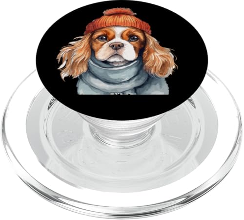 Cavalier King Charles Spaniel Winterwelpe mit Bommelmütze PopSockets PopGrip für MagSafe Cavalier King Charles Spaniel Winterwelpe mit Bommelmütze PopSockets PopGrip für MagSafe von All Dog Breeds