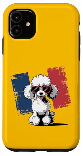 Coole französische Pudel-Flagge, Used-Look Hülle für iPhone 11 Coole französische Pudel-Flagge, Used-Look Hülle für iPhone 11 von All Dog Breeds