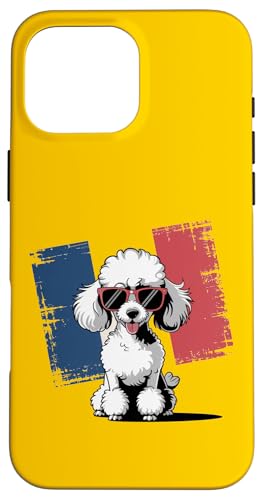 Coole französische Pudel-Flagge, Used-Look Hülle für iPhone 16 Pro Max Coole französische Pudel-Flagge, Used-Look Hülle für iPhone 16 Pro Max von All Dog Breeds