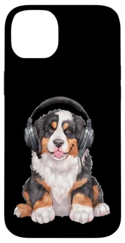 Cooler Berner Sennenhund mit Kopfhörer Berner Musikliebhaber Hülle für iPhone 14 Plus Cooler Berner Sennenhund mit Kopfhörer Berner Musikliebhaber Hülle für iPhone 14 Plus von All Dog Breeds