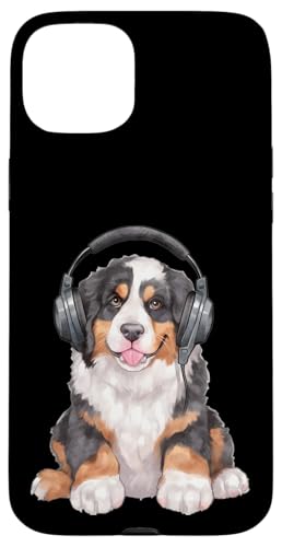 Cooler Berner Sennenhund mit Kopfhörer Berner Musikliebhaber Hülle für iPhone 15 Plus Cooler Berner Sennenhund mit Kopfhörer Berner Musikliebhaber Hülle für iPhone 15 Plus von All Dog Breeds