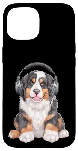 Cooler Berner Sennenhund mit Kopfhörer Berner Musikliebhaber Hülle für iPhone 15 Cooler Berner Sennenhund mit Kopfhörer Berner Musikliebhaber Hülle für iPhone 15 von All Dog Breeds