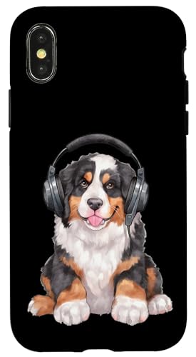 Cooler Berner Sennenhund mit Kopfhörer Berner Musikliebhaber Hülle für iPhone X/XS Cooler Berner Sennenhund mit Kopfhörer Berner Musikliebhaber Hülle für iPhone X/XS von All Dog Breeds