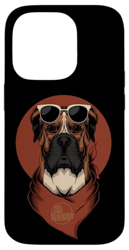 Cooler Boxer Hund mit Bandana & Sonnenbrille - Graphic Hülle für iPhone 14 Pro von All Dog Breeds
