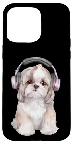 Cooles Shih Tzu mit Kopfhörern | Music-Loving Hülle für iPhone 15 Pro Max Cooles Shih Tzu mit Kopfhörern | Music-Loving Hülle für iPhone 15 Pro Max von All Dog Breeds