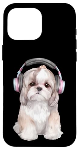 Cooles Shih Tzu mit Kopfhörern | Music-Loving Hülle für iPhone 16 Pro Max Cooles Shih Tzu mit Kopfhörern | Music-Loving Hülle für iPhone 16 Pro Max von All Dog Breeds