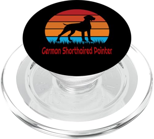Deutsch Kurzhaar Retro Sonnenuntergang Silhouette PopSockets PopGrip für MagSafe Deutsch Kurzhaar Retro Sonnenuntergang Silhouette PopSockets PopGrip für MagSafe von All Dog Breeds