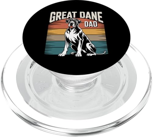 Deutsche Dogge Dad | Vintage Gentle Giant Dog Lover PopSockets PopGrip für MagSafe Deutsche Dogge Dad | Vintage Gentle Giant Dog Lover PopSockets PopGrip für MagSafe von All Dog Breeds