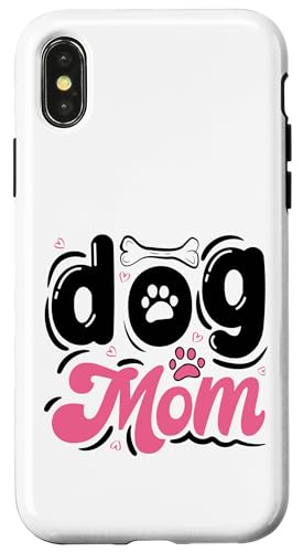 Dog Mom - cooler Schriftzug mit Pfotenabdruck Hülle für iPhone X/XS Dog Mom - cooler Schriftzug mit Pfotenabdruck Hülle für iPhone X/XS von All Dog Breeds