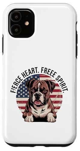 Fierce Heart Free Spirit - Patriotischer Boxer Hund USA Flagge Hülle für iPhone 11 Fierce Heart Free Spirit - Patriotischer Boxer Hund USA Flagge Hülle für iPhone 11 von All Dog Breeds