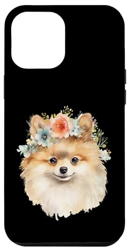 Floral Pomeranian - Süße Pom mit Blumenkrone Hülle für iPhone 12 Pro Max Floral Pomeranian - Süße Pom mit Blumenkrone Hülle für iPhone 12 Pro Max von All Dog Breeds