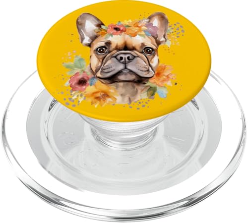 Französische Bulldogge mit Blumenkrone PopSockets PopGrip für MagSafe Französische Bulldogge mit Blumenkrone PopSockets PopGrip für MagSafe von All Dog Breeds
