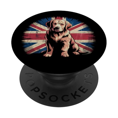 Golden Retriever Flagge im Used-Look des Vereinigten Königreichs PopSockets Klebender PopGrip Golden Retriever Flagge im Used-Look des Vereinigten Königreichs PopSockets Klebender PopGrip von All Dog Breeds