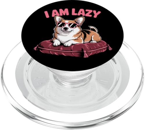 I Am Lazy - Cool Pembroke Welsh Corgi im Bett PopSockets PopGrip für MagSafe I Am Lazy - Cool Pembroke Welsh Corgi im Bett PopSockets PopGrip für MagSafe von All Dog Breeds