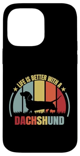 Life Is Better With A Dackel - Retro Circle Style Hülle für iPhone 14 Pro Max Life Is Better With A Dackel - Retro Circle Style Hülle für iPhone 14 Pro Max von All Dog Breeds