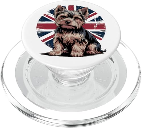 Proud Yorkie Yorkshire Terrier Vereinigtes Königreich Flagge PopSockets PopGrip für MagSafe von All Dog Breeds