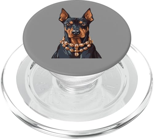 Realistischer Dobermann-Pinscher mit Kette PopSockets PopGrip für MagSafe Realistischer Dobermann-Pinscher mit Kette PopSockets PopGrip für MagSafe von All Dog Breeds