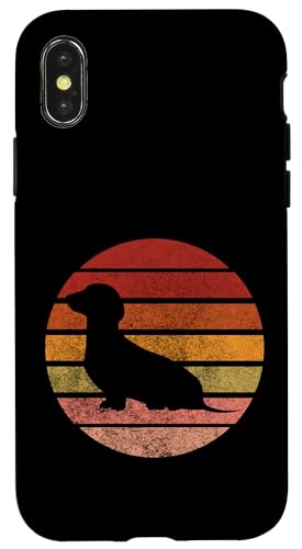 Retro Dackel Kreis Hülle für iPhone X/XS von All Dog Breeds