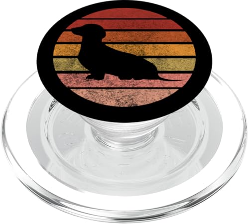 Retro Dackel Kreis PopSockets PopGrip für MagSafe Retro Dackel Kreis PopSockets PopGrip für MagSafe von All Dog Breeds