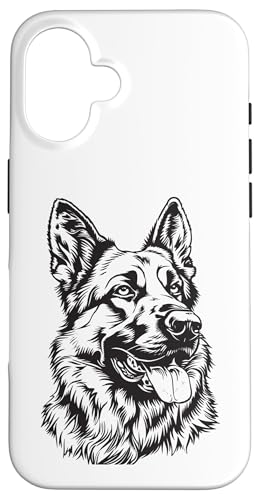 Schäferhund-Silhouette Hülle für iPhone 16 Schäferhund-Silhouette Hülle für iPhone 16 von All Dog Breeds
