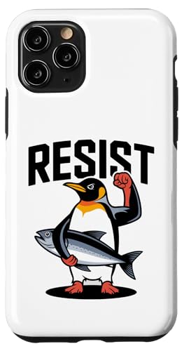 Widerstehen Sie dem lustigen Pinguin-Protestfisch, Faust Hülle für iPhone 11 Pro Widerstehen Sie dem lustigen Pinguin-Protestfisch, Faust Hülle für iPhone 11 Pro von All Dog Breeds