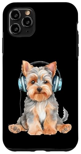 Yorkshire Terrier mit Kopfhörern Hülle für iPhone 11 Pro Max von All Dog Breeds
