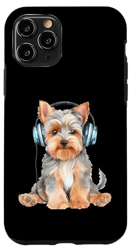 Yorkshire Terrier mit Kopfhörern Hülle für iPhone 11 Pro von All Dog Breeds