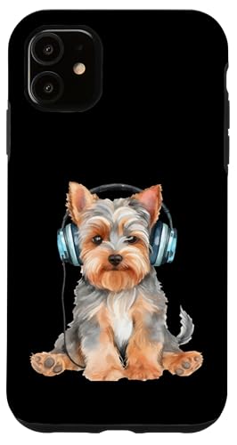 Yorkshire Terrier mit Kopfhörern Hülle für iPhone 11 Yorkshire Terrier mit Kopfhörern Hülle für iPhone 11 von All Dog Breeds