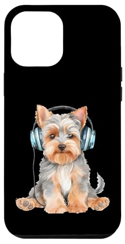 Yorkshire Terrier mit Kopfhörern Hülle für iPhone 12 Pro Max von All Dog Breeds