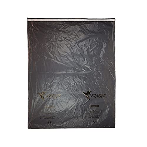 Voyager Versandtaschen, Grau, 30% Regran, 1000 mm x 1200 mm + 40 mm Lippe, mit Dauerwellenstreifen, 150 Stück von All Pack