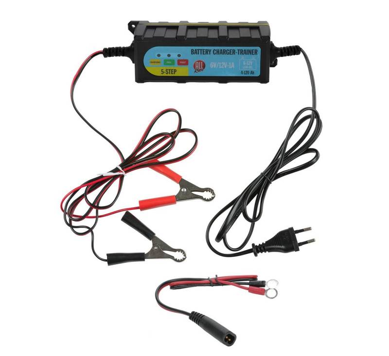 All Ride Autobatterie-Ladegerät Batterie-Ladegerät (12V DC, 1A oder 6V DC, 1A) von All Ride