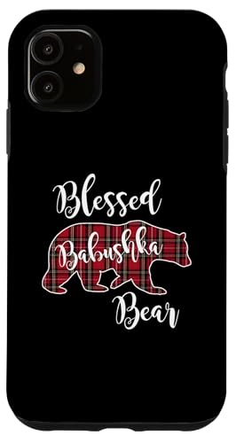 Gesegneter Babuschka-Bär, rotes Schottenkaro, lustiges Geschenk für Oma Hülle für iPhone 11 Gesegneter Babuschka-Bär, rotes Schottenkaro, lustiges Geschenk für Oma Hülle für iPhone 11 von All in the Bear Family