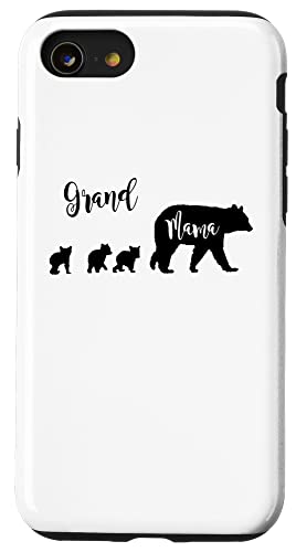 Grand Mama Bär mit 3 drei Jungen Oma Geschenk Hülle für iPhone SE (2020) / 7 / 8 von All in the Bear Family
