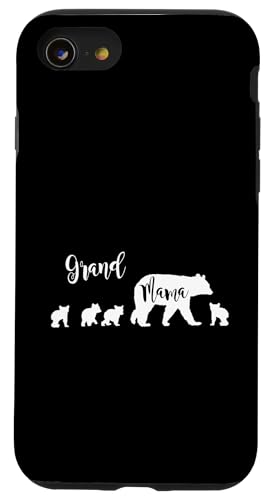 Grand Mama Bär mit 4 vier Jungen Oma Großmutter Geschenk Hülle für iPhone SE (2020) / 7 / 8 von All in the Bear Family