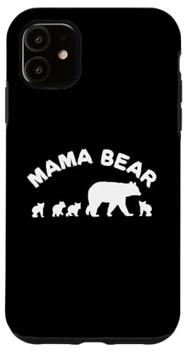 Mama Bär Mama Mutter mit 4 vier Jungen Geschenk Hülle für iPhone 11 von All in the Bear Family